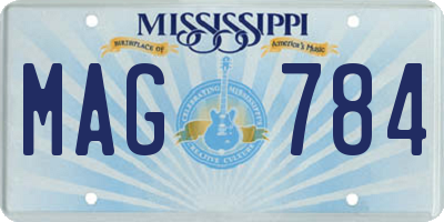 MS license plate MAG784