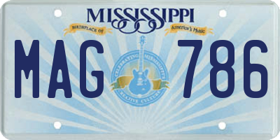 MS license plate MAG786