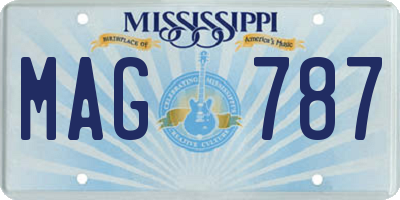 MS license plate MAG787