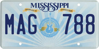 MS license plate MAG788