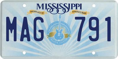 MS license plate MAG791