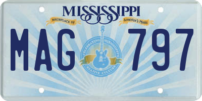 MS license plate MAG797