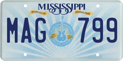 MS license plate MAG799