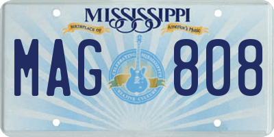 MS license plate MAG808