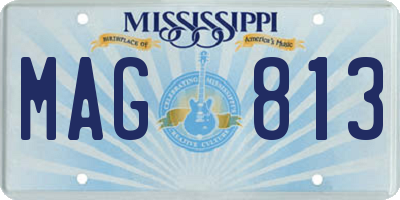 MS license plate MAG813