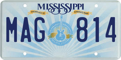 MS license plate MAG814