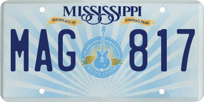 MS license plate MAG817