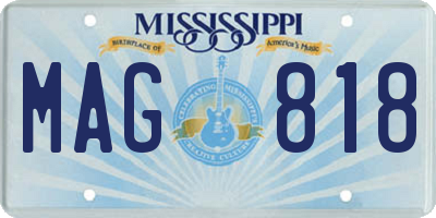 MS license plate MAG818