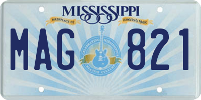 MS license plate MAG821