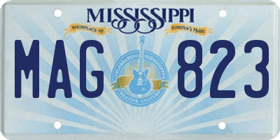 MS license plate MAG823