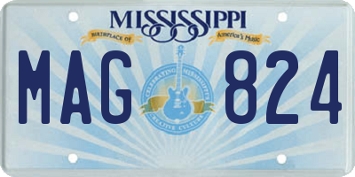 MS license plate MAG824
