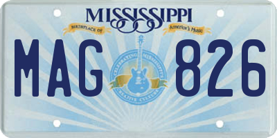 MS license plate MAG826