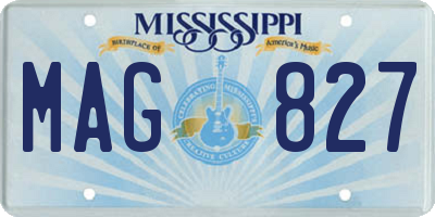 MS license plate MAG827