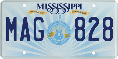 MS license plate MAG828