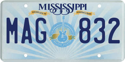 MS license plate MAG832