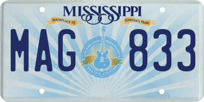 MS license plate MAG833