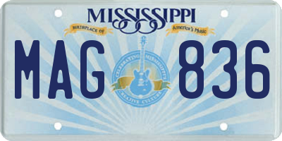 MS license plate MAG836