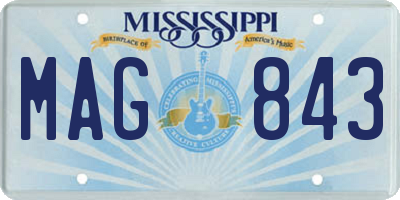 MS license plate MAG843