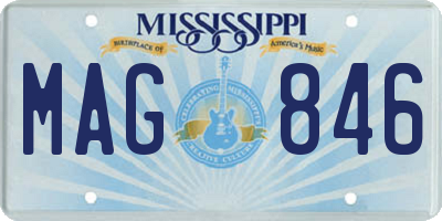 MS license plate MAG846