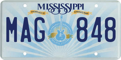 MS license plate MAG848