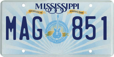 MS license plate MAG851