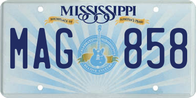 MS license plate MAG858