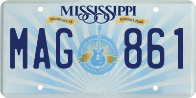MS license plate MAG861