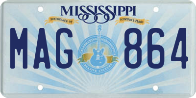 MS license plate MAG864