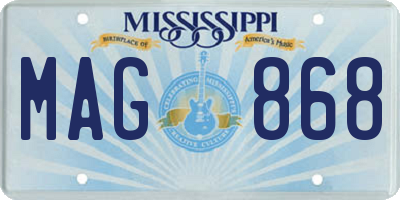 MS license plate MAG868