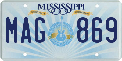MS license plate MAG869