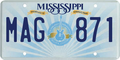MS license plate MAG871