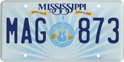 MS license plate MAG873