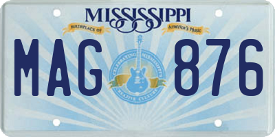 MS license plate MAG876