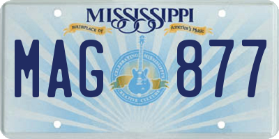 MS license plate MAG877