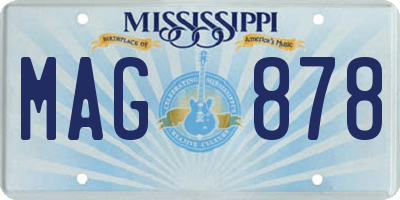 MS license plate MAG878