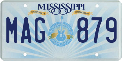 MS license plate MAG879