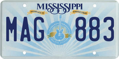 MS license plate MAG883