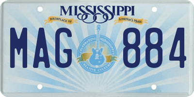 MS license plate MAG884