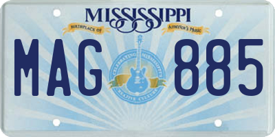 MS license plate MAG885