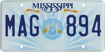 MS license plate MAG894
