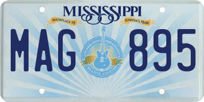 MS license plate MAG895