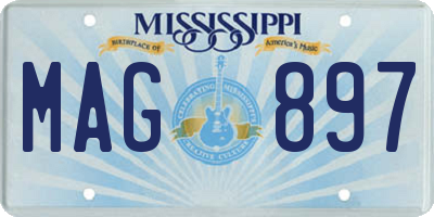 MS license plate MAG897