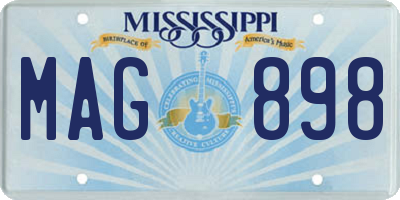 MS license plate MAG898