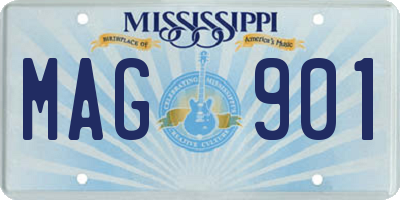 MS license plate MAG901