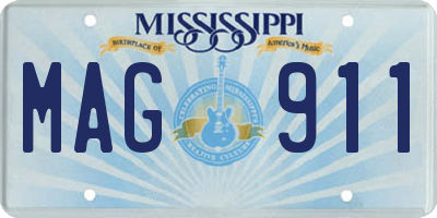MS license plate MAG911
