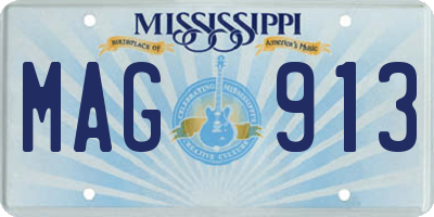 MS license plate MAG913