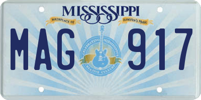 MS license plate MAG917