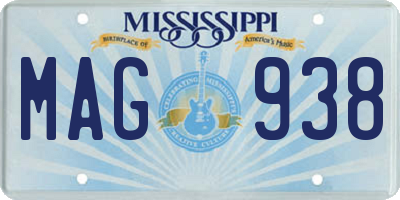 MS license plate MAG938