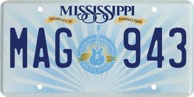 MS license plate MAG943