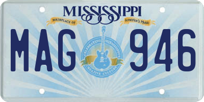 MS license plate MAG946